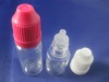 plastic e-cigarette oil bottle with childproof cap