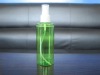 plastic green cosmetic bottle