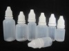 plastic semi-transparent eye drop bottles