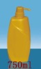 plastic shampoo bottle with punmp