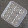 plastic square inside tray with small nine compartments