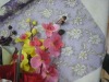 pleated organza fabric for wedding decorate