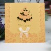 pretty yellow wedding invitation cards-w060