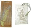 printed and laser logo  wood hangtag for garment