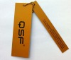 printed garment string tags with eyelet and chain