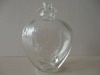 pump sprayer clear heart shape perfume glass bottle