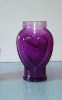 purple heart shaped glass heart bottle