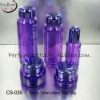 purple long cosmetic glass jar with painting