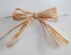 raffia pretied bow,nature decorative bow