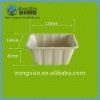 rectangular disposable sugarcane paper supermarket meat tray