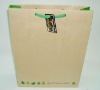 recycle brown kraft paper bag with small tag