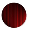 red curtain  sticker