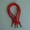 red elastic cord with metal end