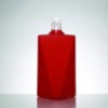 red frosted  and high quality glass wine bottle