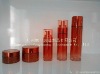 red glass cosmetic set