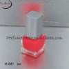 red glass nail polish  bottle