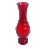 red glass vase