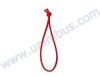 red matte elastic stretch cord loop with knot