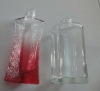 red perfume glass bottle