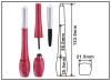 red plastic eyeliner tube