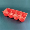 red pp clamshell   biscuit /cake box  package