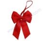 red ribbon gift bow with rubber band for bottleneck/jars