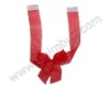 red self adhesive gold edge organza ribbon with pre-tied sheer bows