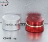 red/silvery cosmetic jars with 15g