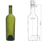 red wine glass bottle 750ml