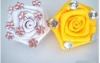 rose pattern grosgrain ribbon bow with diamond