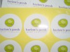 round adhesive sticker by paper