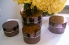 round plating acrylic cosmetic jars,cosmetic packing,acrylic cream jar