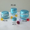 round transparent cosmetic jar