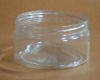 round transparent plastic bottle