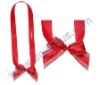 satin ribbon elastic stretch loop with pre-tied organza bow,gift wrap decoration