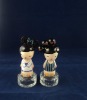 scent perfume glass bottle with sprayer and doll shape cap