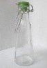 sealed portable clear glass bottle for drinks