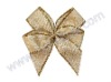 self adhesive woven metallic ribbon bows,christmas card and scrapbooking embellishment bow