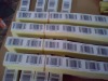 serial number Barcode label