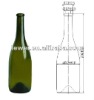 shaped glass wine bottle