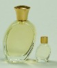 sidelong glass perfume bottle