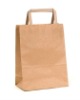 simple brown paper bag with handle without printing logo