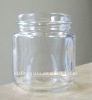 small clear glass jar