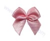 small pink satin ribbon centre stitched bow