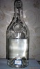 special-shaped white crystal material glass bottle for brandy,750ml