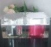 square acrylic cosmetic jar