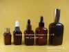 square amber  essential oil bottles