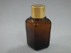 square amber essential oil glass bottle