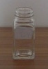 square clear glass castors bottles 80ml