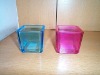 square glass candle jar